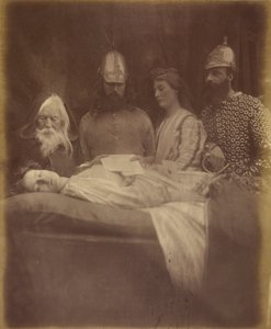 Elaine et ils la portèrent respectueusement dans le hall - Julia Margaret Cameron